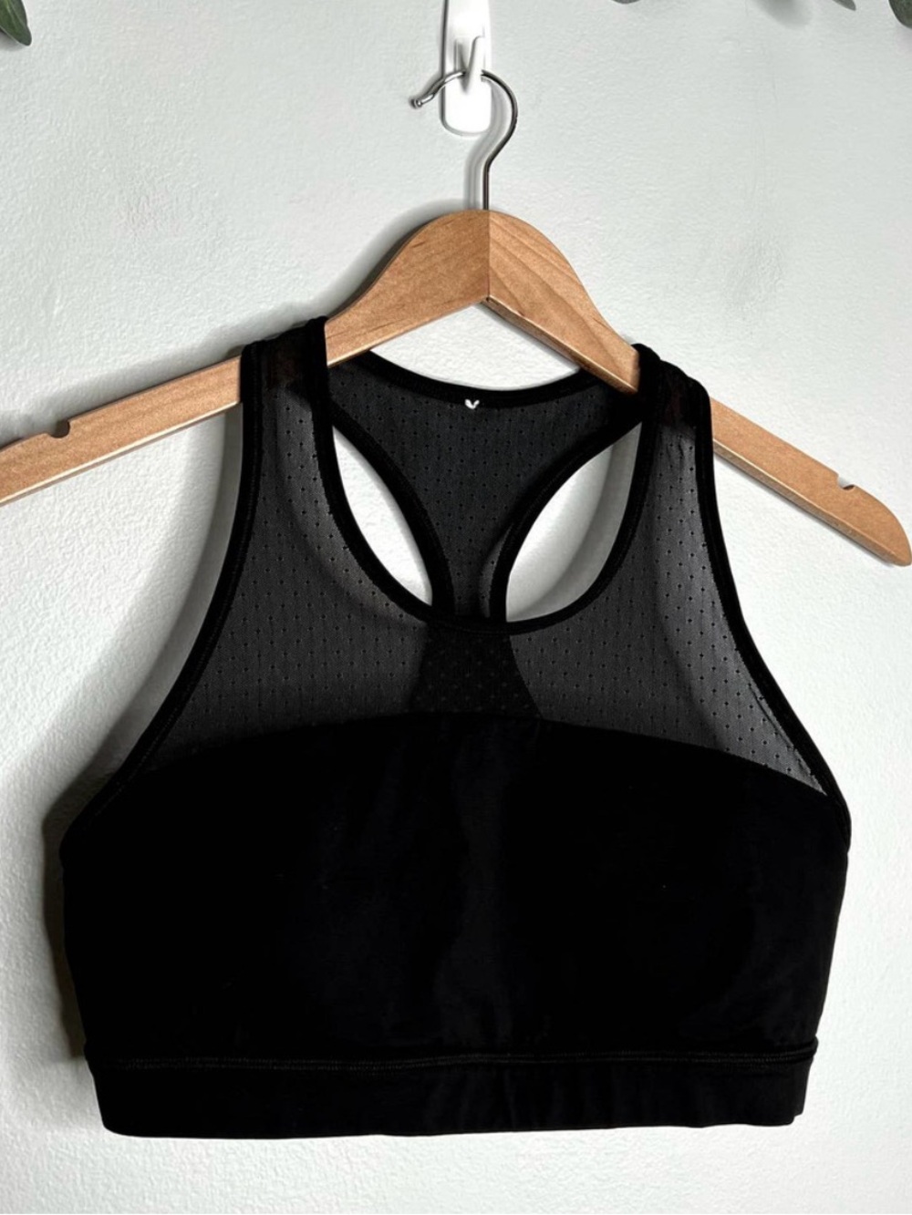 Lululemon Black Mesh Racerback Sports Bra - size 10